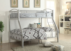 Lawrence Metal Tube Twin Full Bunk in Silver
