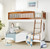 Nautical White Oak Brown Twin Full Bunk