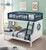 Nautical White Blue Twin Full Bunk