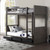 Kory Twin Bunk with 3 drawers in Gray oak finish