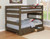 Gun Smoke Full Size Stairway Bunk Bed w/ storage Drawers