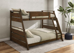 Venice Twin over Full Low Bunk Bed in Walnut finish