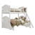 Park River Twin Full Bunk Bed in White