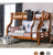 Oak Finish Wood Twin over Full Bunk