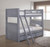 Dillon Twin Size Bunk Bed  in Gray Finish