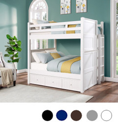 Dillon Dual Height Twin Bunk w/ Straight Ladder on End