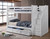 White Twin Bunk with Stairway Storage
