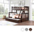 Twin XL Over Queen Bunk Bed in Espresso Finish