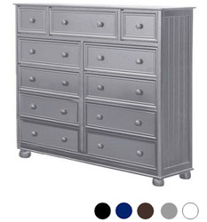 11-Drawer Large Dresser in Gray