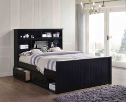 Dillon Queen Bookcase Captain's Bed