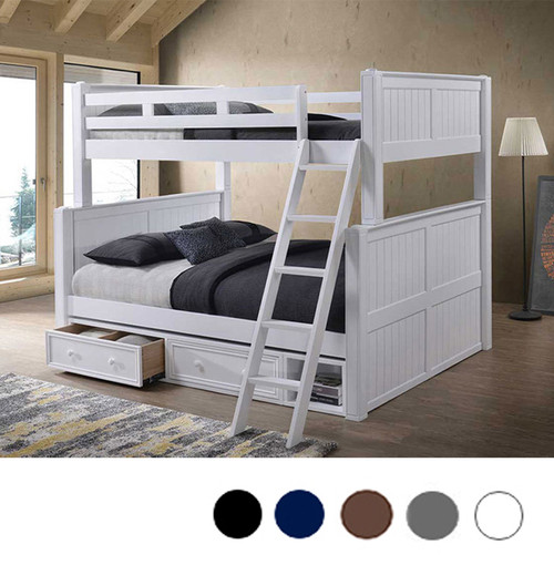 Dillon XL Full over Queen Bunk Bed in White
