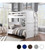 Dillon White Full XL Dual Height Bunk Bed with Ladder on End