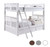 Gary Convertible Queen Size Bunk Bed in White