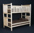  Log Full XL Bunk Bed in Clear finish