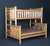 Log Twin over Full Bunk in Clear Finish