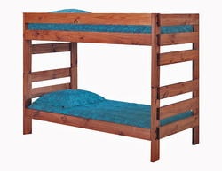 Rustic Brown Mahogany Standard Twin Stackable Bunk Bed