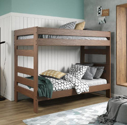 Modern Twin Stackable Bunk in Mahogany