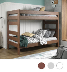 Modern Twin XL Stackable Bunk in Mahogany Brown