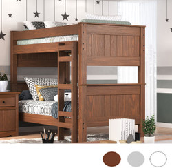 Pine Lake Twin XL Wood Bunk in Mahogany Brown