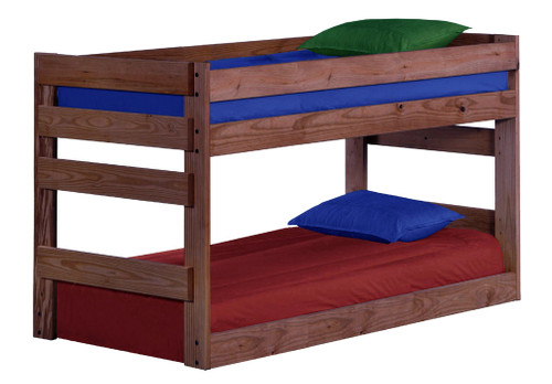 Pine Valley Twin XL Low Bunk Bed in Mahogany