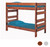 Pine Valley Twin XL Stackable Bunk Bed in Rustic Mahogany Brown 