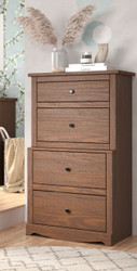 4-Drawer Chest Step Design in Mahogany Brown