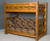 Lodge Twin Futon Barnwood Bunk in Honey Pine