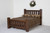 Lodge Rustic Lumberjack Barnwood Bed in Dark Finish