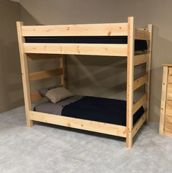 Farmhouse Twin over Twin Bunk Bed in Clear