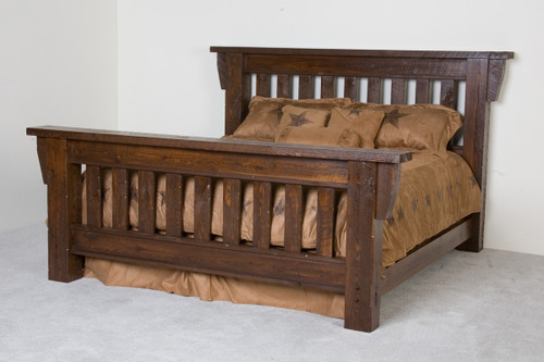 Lodge Mission Timberwood Barnwood Bed